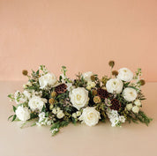 Fresh flower centerpiece for Hanukkah and Christmas