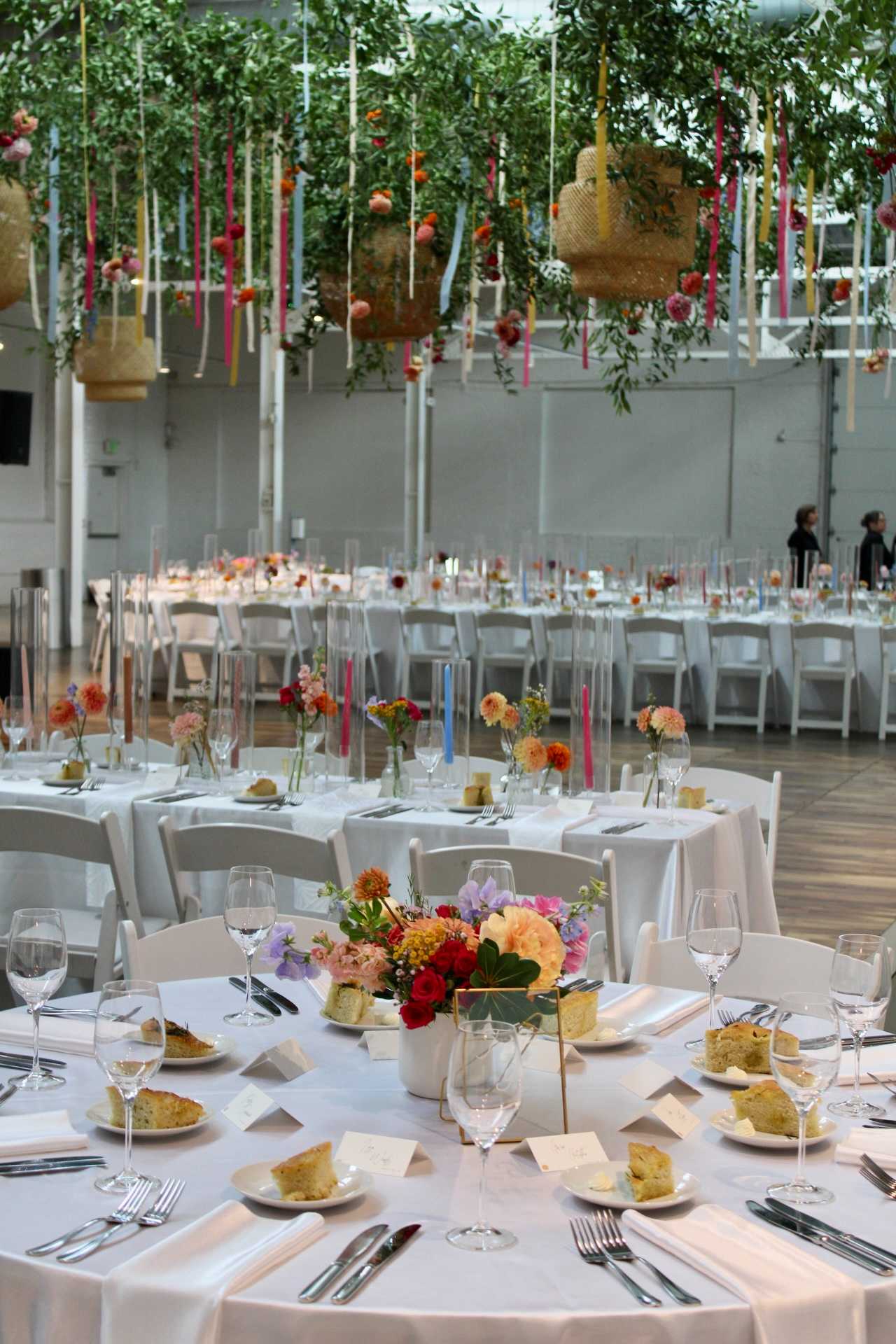 dance floor floral installation