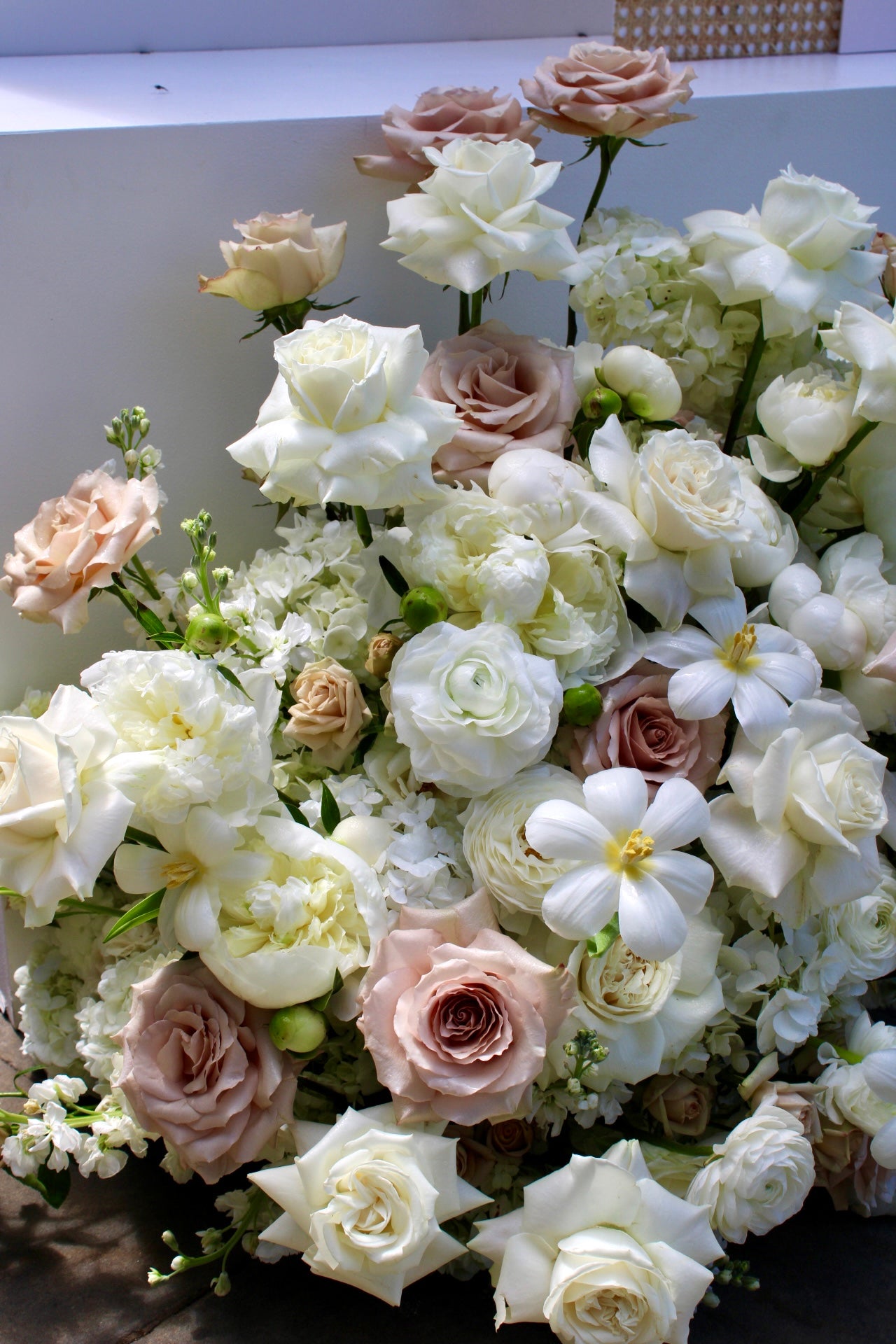 elegant boho arrangement designed for indoor venues