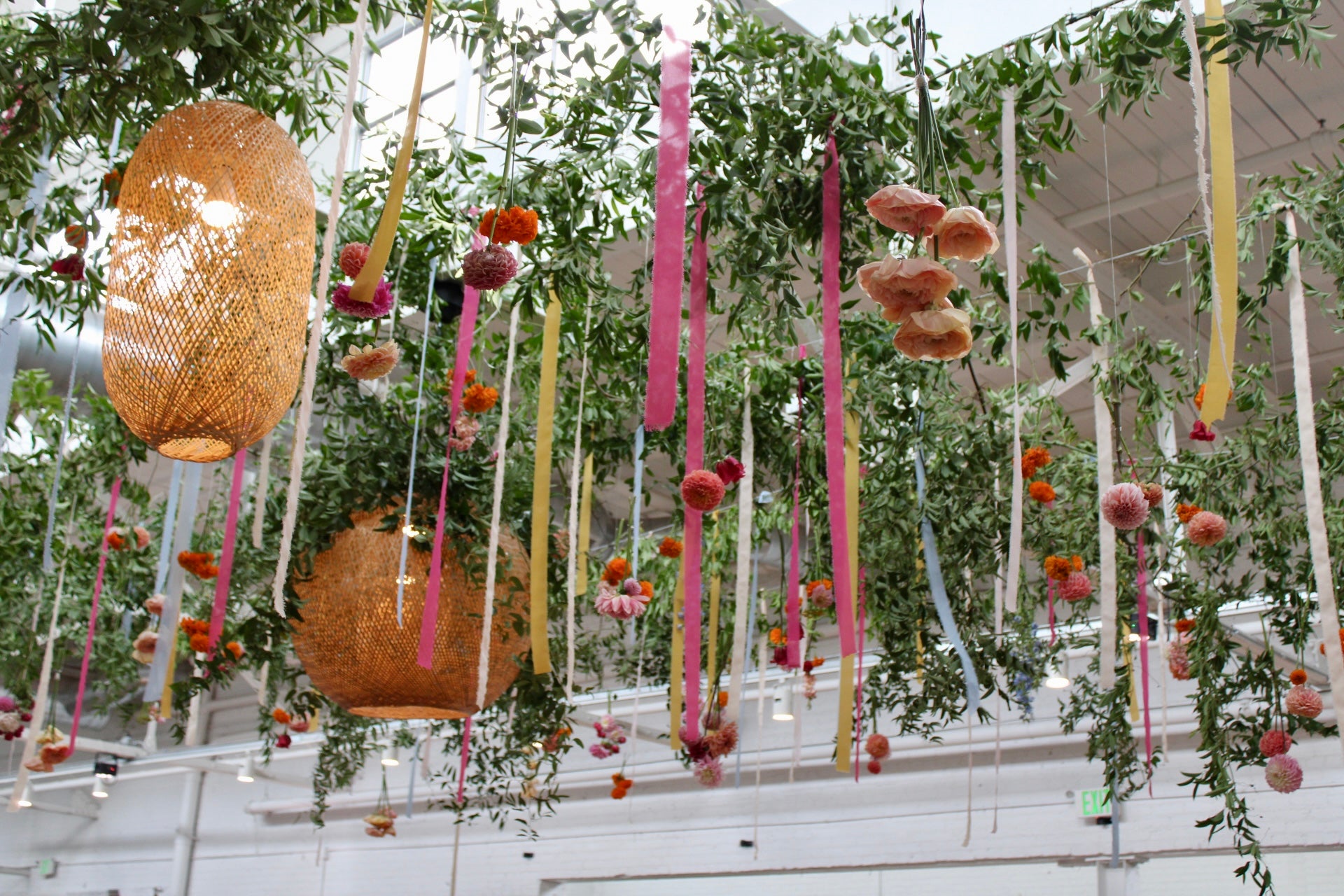 custom installation designed above the dance floor