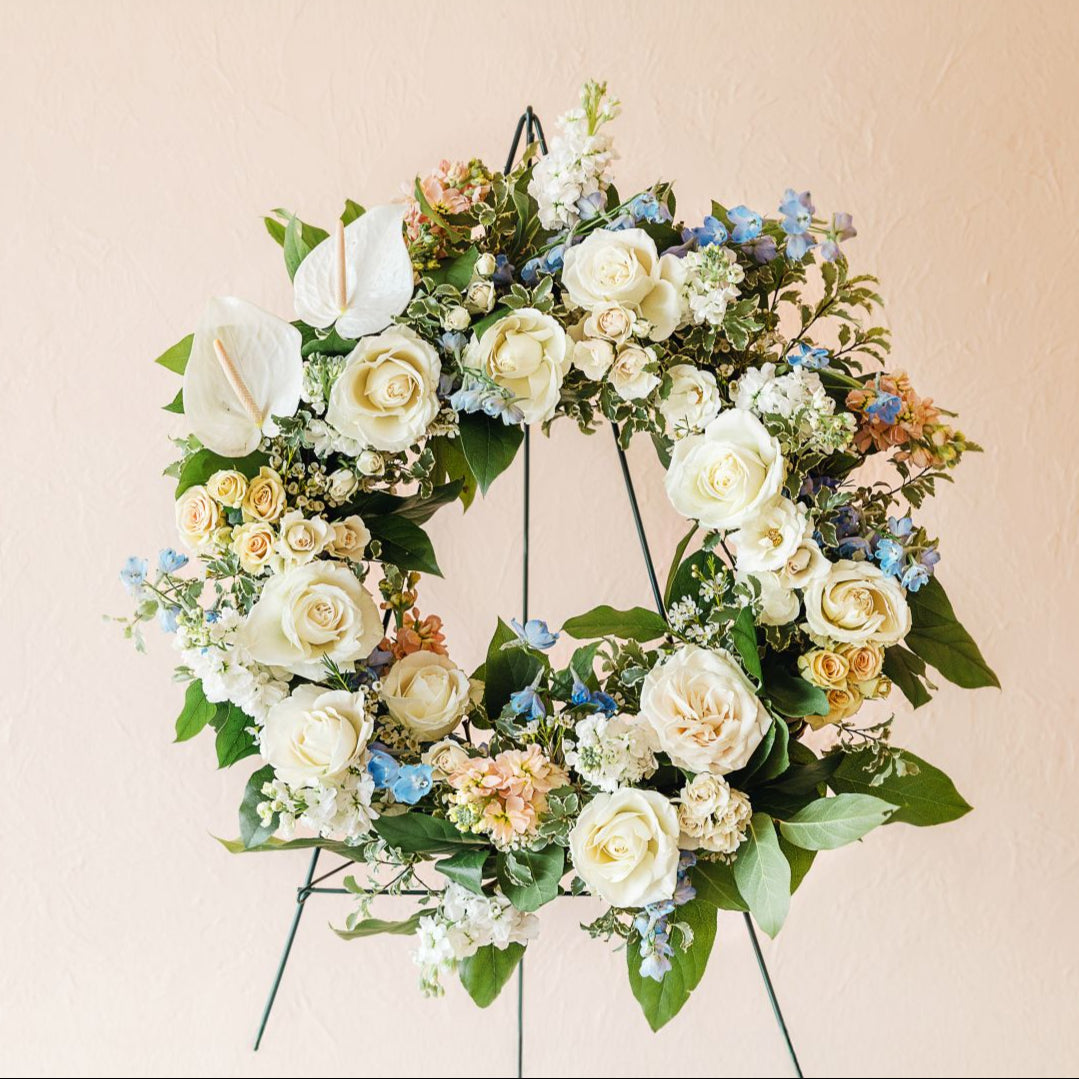 Blossom uses healthy and gorgeous flowers in a neutral pallet