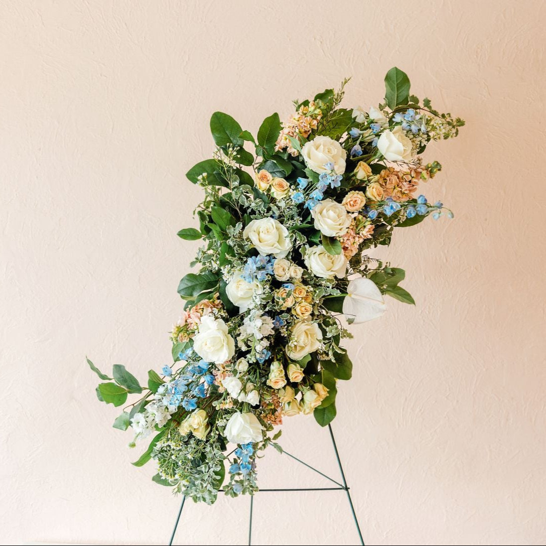 a classic and timeless floral spray designed in Cleveland