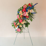 an elegant floral arrangement for memorials