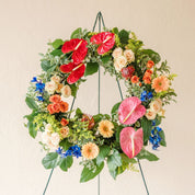 colorful memorial wreath