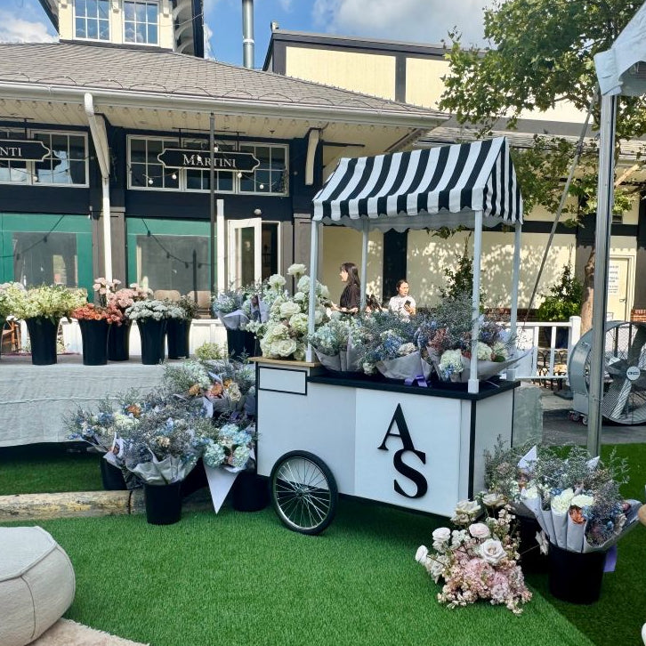 The Flower Cart is perfect for experiential marketing