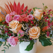 Artfully designed arrangements of colorful and textural flowers make the best gift subscription