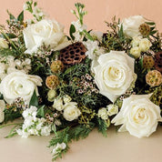 fresh, healthy flowers designed info a beautiful holiday centerpiece