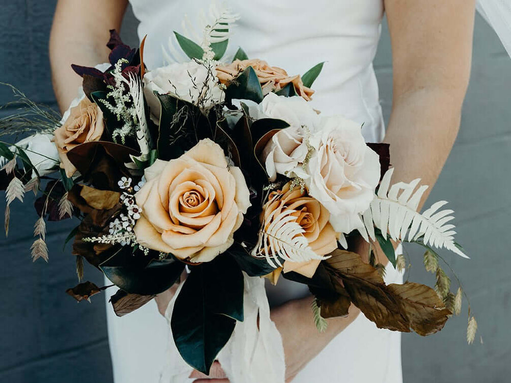 
            
                Load image into Gallery viewer, Blush rose boho bridal bouquet
            
        
